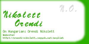 nikolett orendi business card